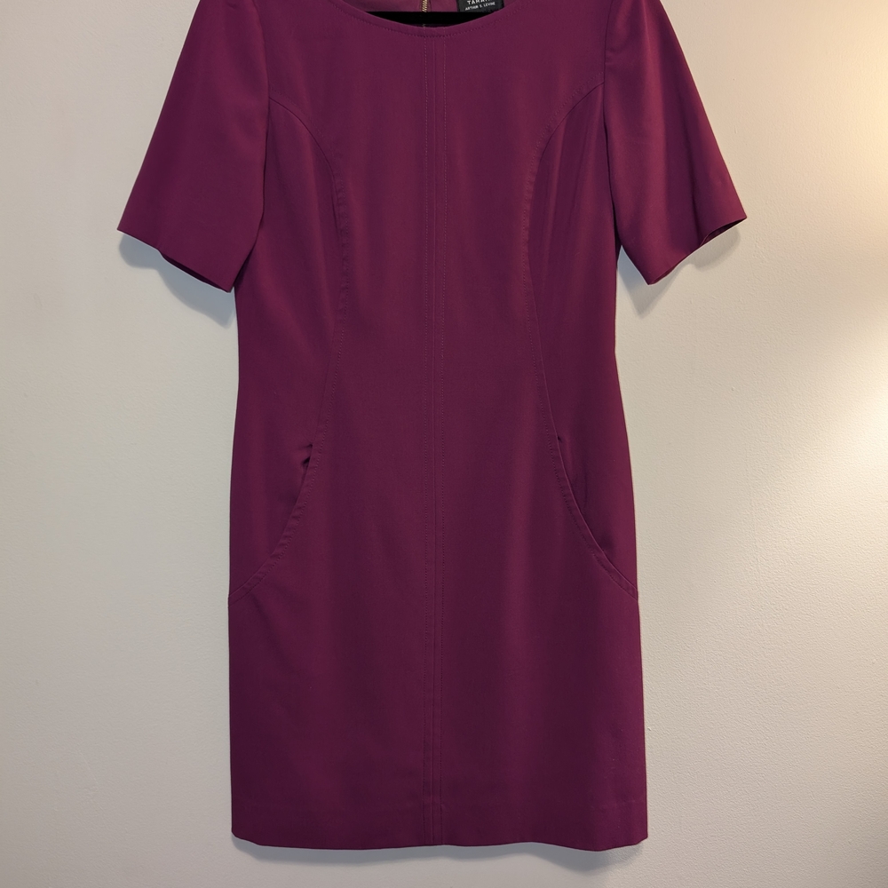 Tahari ASL Fuchsia Midi Dress - Picture 1 of 5